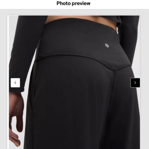 Lululemon Align Palazzo Pant Short Black Nulu High Rise Wide Leg Size 12 Yoga - Picture 9 of 16